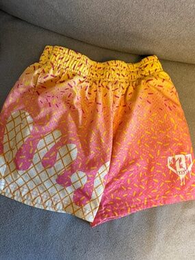 Baseball Lifestyle 101 Ice Cream Print Shorts - Strawberry Banana YM